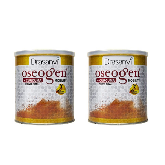 2 x Colageno Marino Oseogen + Cúrcuma Mobility + Glucosamina + Condroitina 300 gr Drasanvi