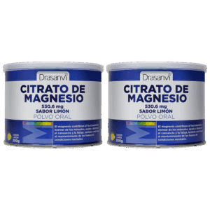 2x Mineral Citrato Magnesio Sabor Limón Polvo 200g